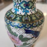 Cloisonné enamel vase