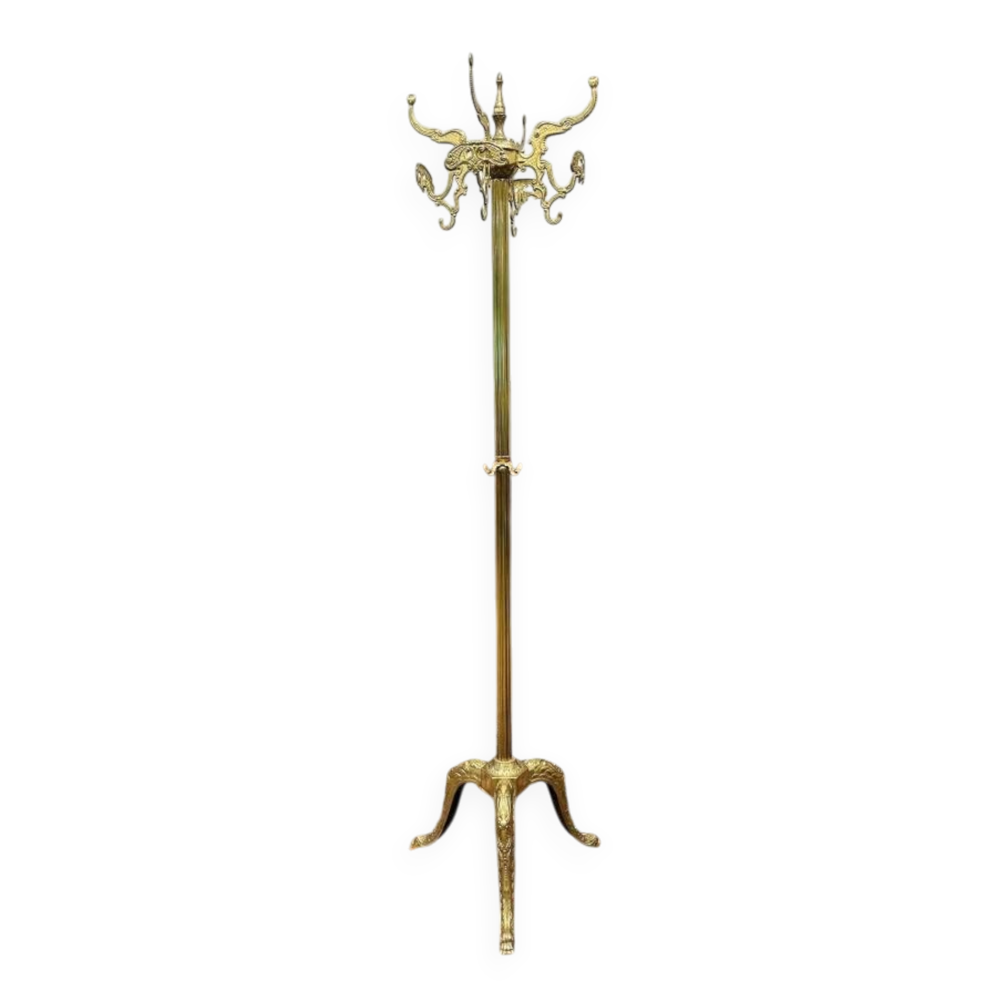 Classic brass coat rack