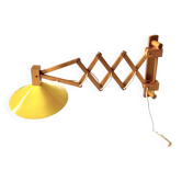Lampe accordéon jaune vintage