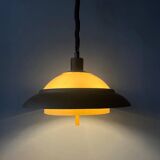 Brown and beige mid-century Dijkstra space age pendant lamp