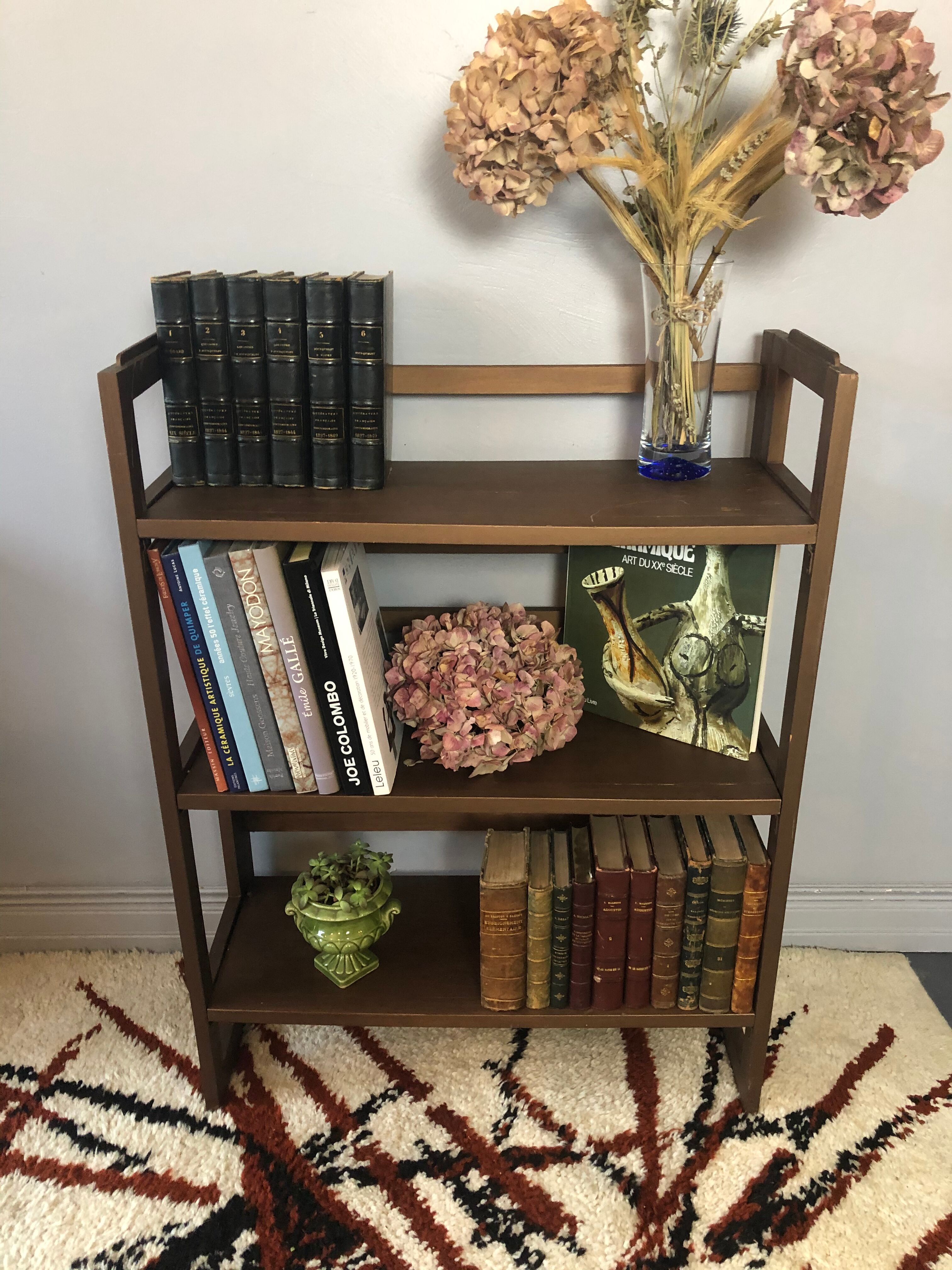 Vintage bookseller's shelf