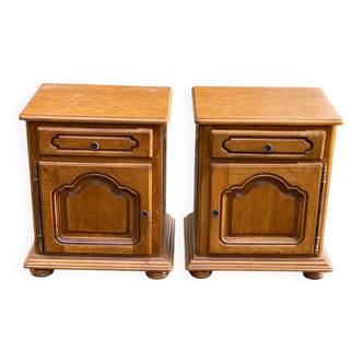 2 Louis XIV bedside tables made of wood from the 20th century.