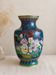 Large Asian cloisonné brass vase