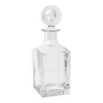 Carafe à whisky en cristal du milieu du siècle : carafe à liqueur en verre italien, années 1960