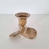 Solid brass propeller candlestick