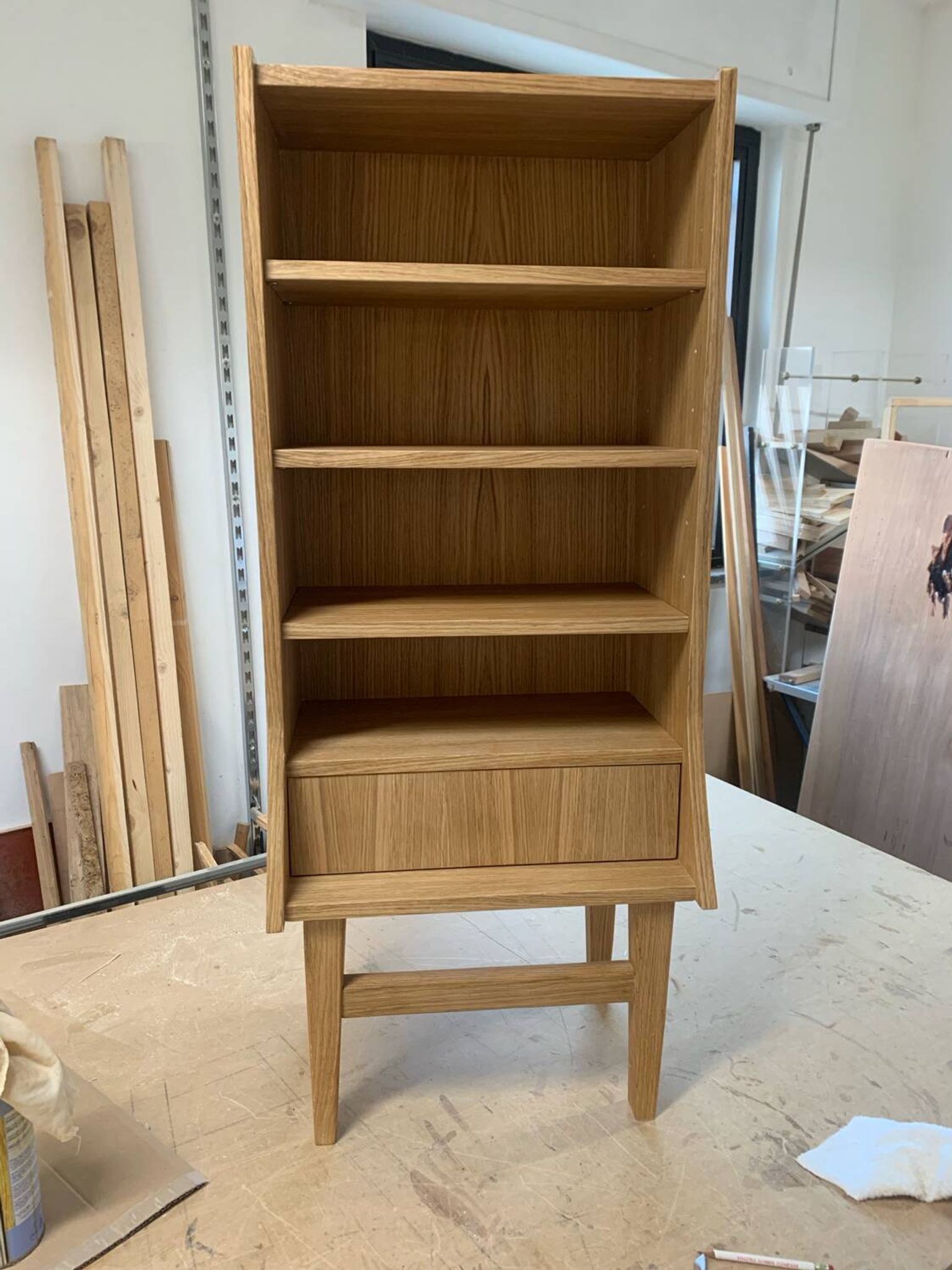 Library with drawer