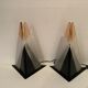 Murano Pair of 2 Lamps Glass Plate Two-material Vintage 1980 DLG Vetro