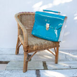 Wicker and rattan armchair for children