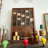 Vintage wooden ball wall coat rack