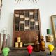 Vintage wooden ball wall coat rack
