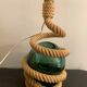 Rope lamp, handmade in the 70s