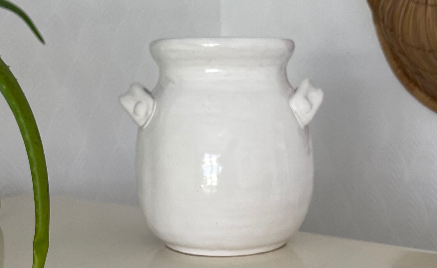 Glazed terracotta pot