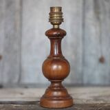 wood lamp, vintage wooden lamp base, table lamp, living room lamp