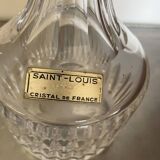 Whisky decanter and its 3 crystal glasses St Louis