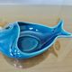 Empty pocket, blue cracked Charolles ceramic, 1960s