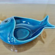 Empty pocket, blue cracked Charolles ceramic, 1960s