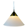 Vintage Glashütte Limburg pendant lamp – opaline and brass