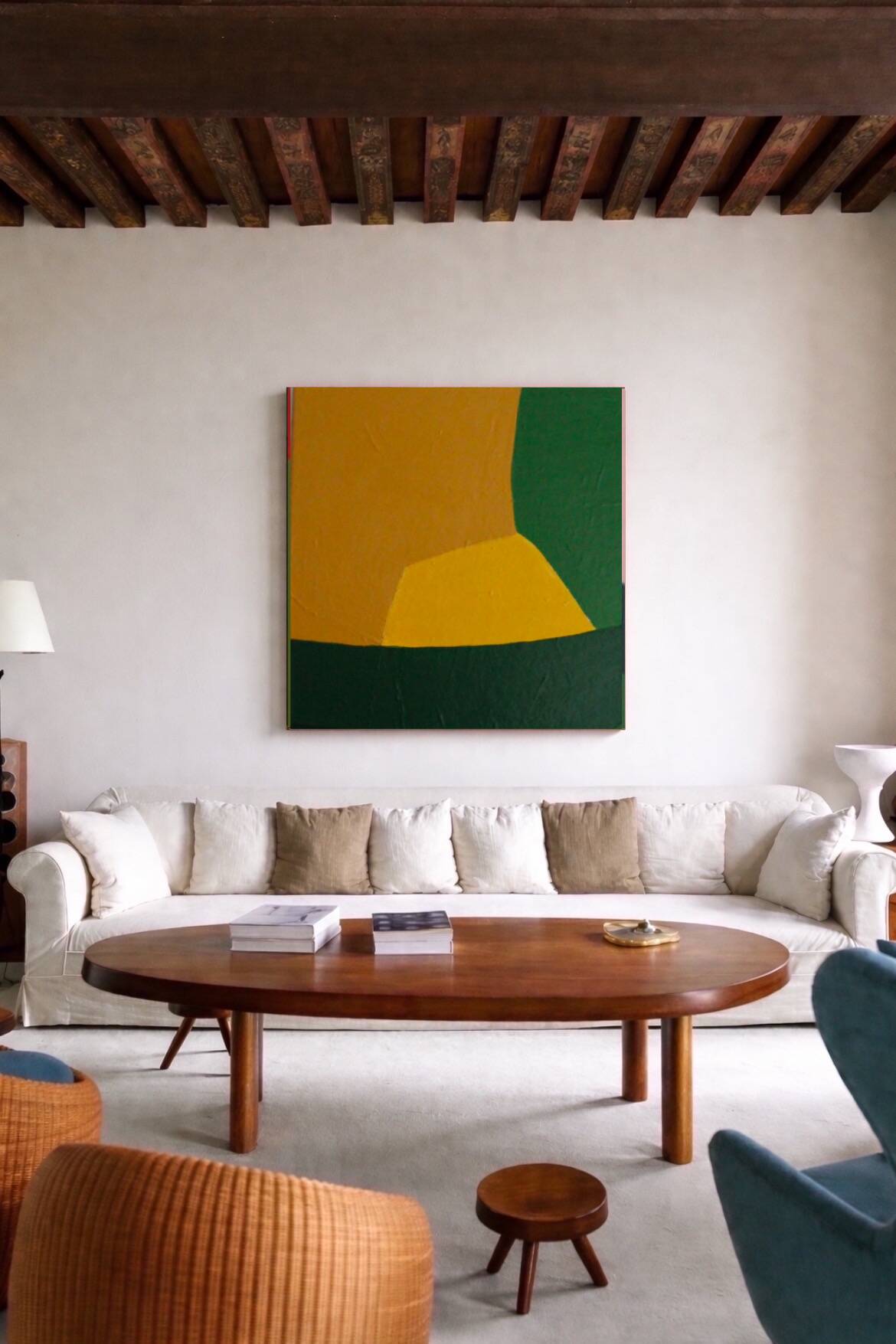 Peinture sur toile " the sun rises slowly" signée
