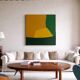 Peinture sur toile " the sun rises slowly" signée