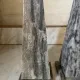 pair of obelisk bookends in grey/brown marble Art Deco style