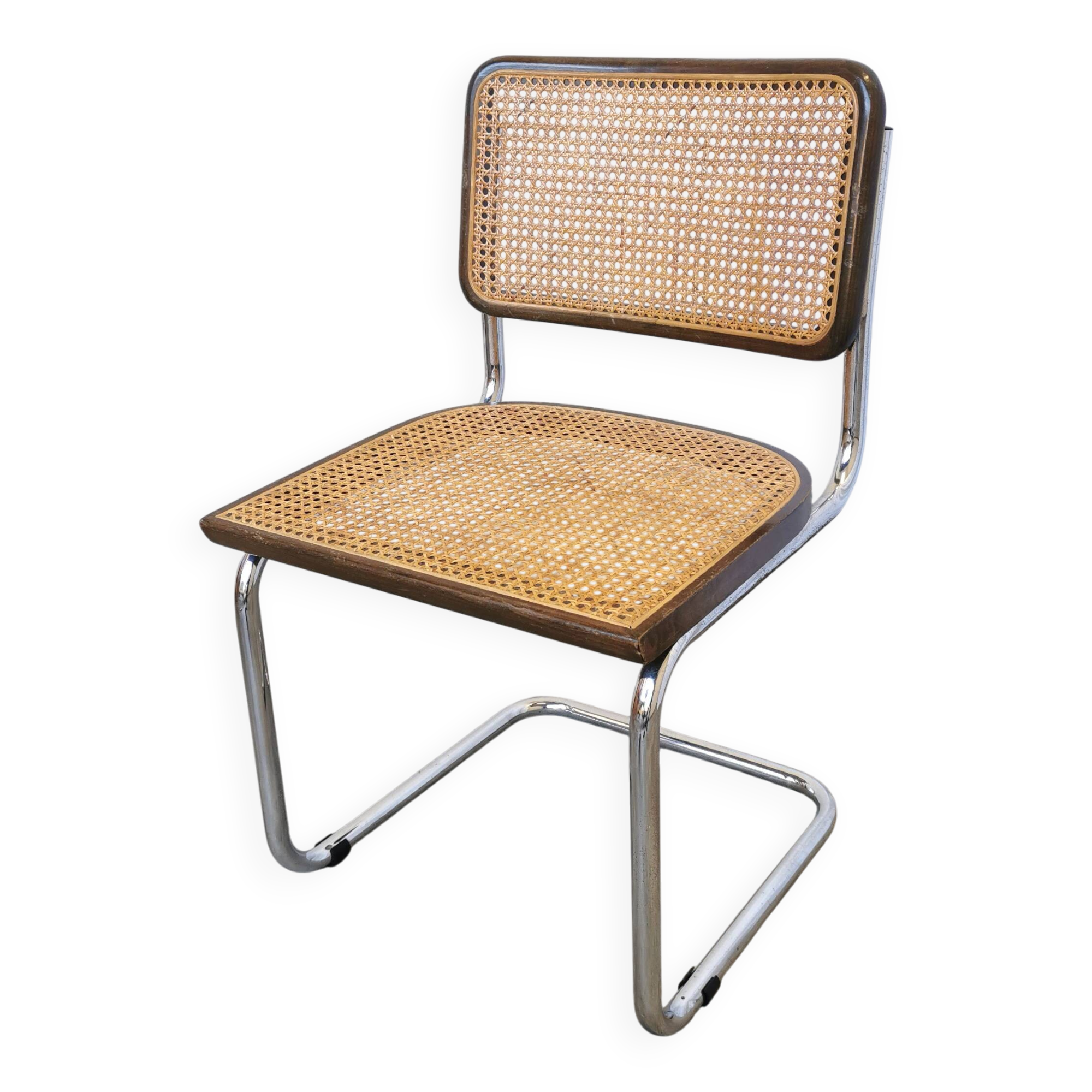 Vintage Cesca Cane Chair: 1970s Italian Mid-Century Modern Dining Office Ch