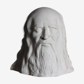 Plaster head depicting Leonardo da Vinci