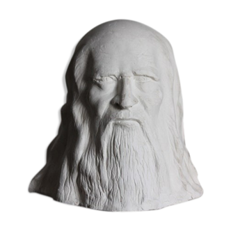 Plaster head depicting Leonardo da Vinci