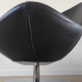 Pair of Tirup Ikea leather armchairs