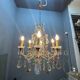 Multicoloured Murano Glass & Crystal Chandelier, 1950s