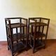 Set 2 rattan side tables / bedside tables year 50