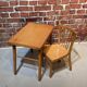 Children's wooden desk and chair set