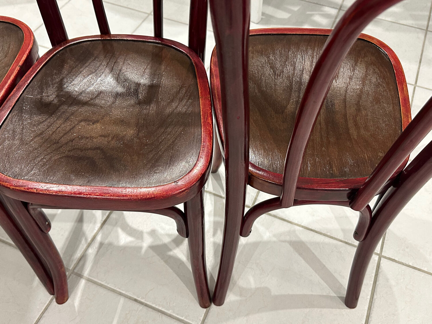 Set of 4 Thonet bistro chairs from the 1920s.