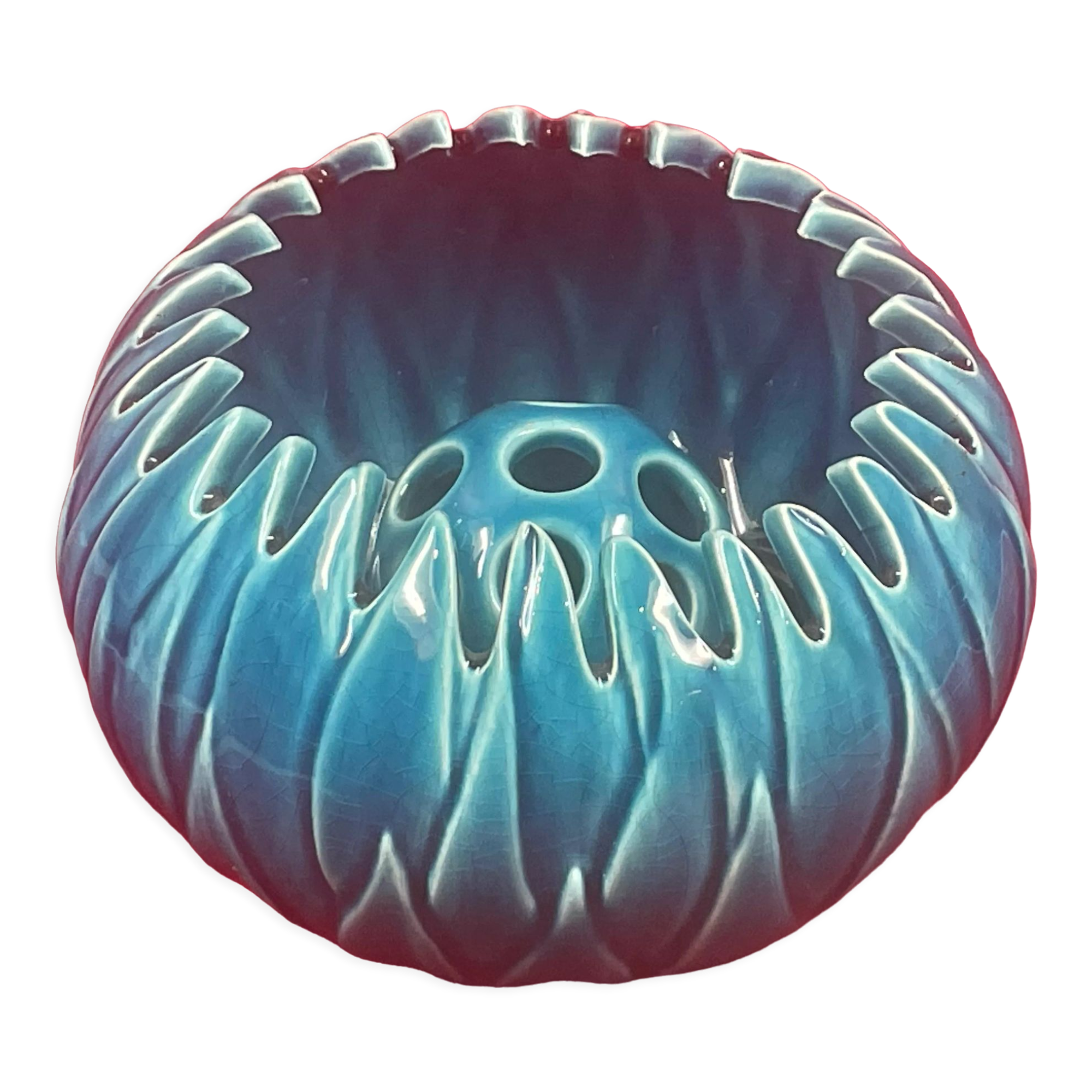 Pique ceramic flower vase probable charolles