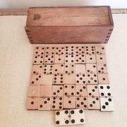 Old wooden domino game