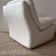 Vintage white armchair, France 1970