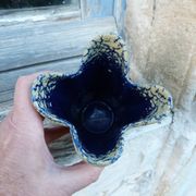 Vintage 1960s ceramic vase, Fat Lava, Clamecy