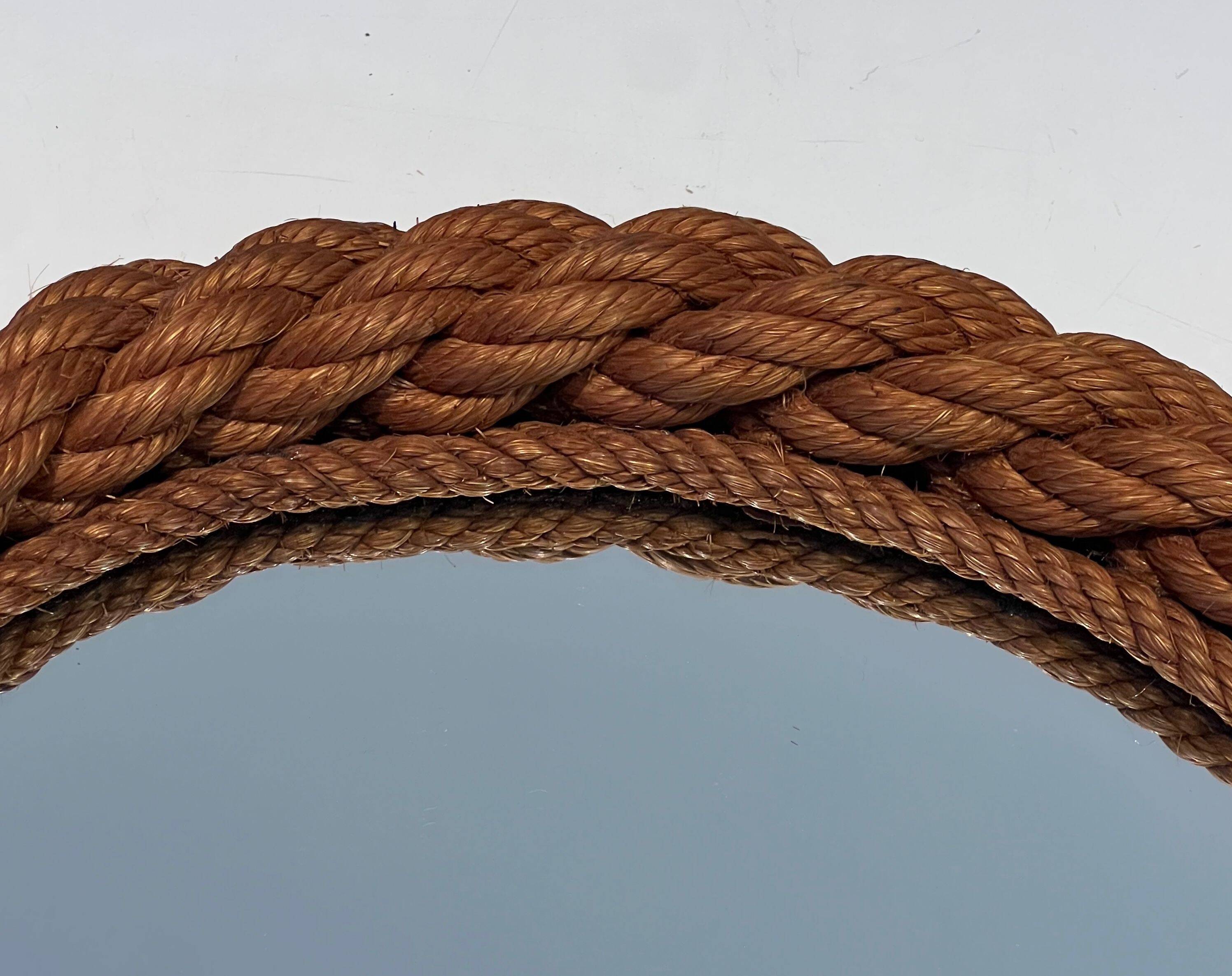Round mirror in Audoux Minet rope.