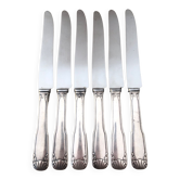 6 silver metal knives, 1930
