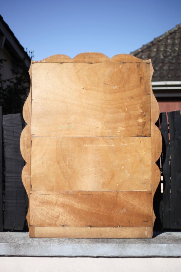 Miroir bois, grand miroir à poser ou mural, miroir vintage, miroir artisanal, décoration intérieur