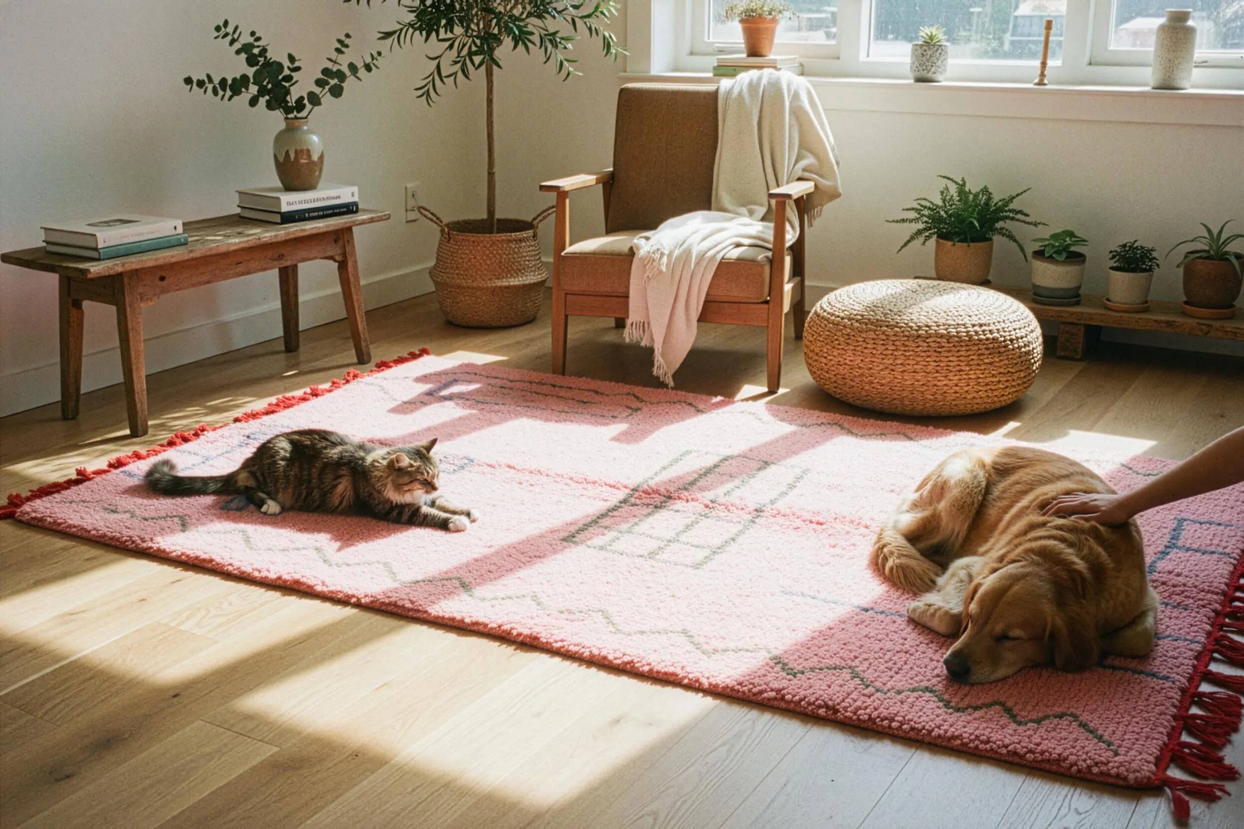 Handmade wool rug Morocco 2.5 x 1.5 m