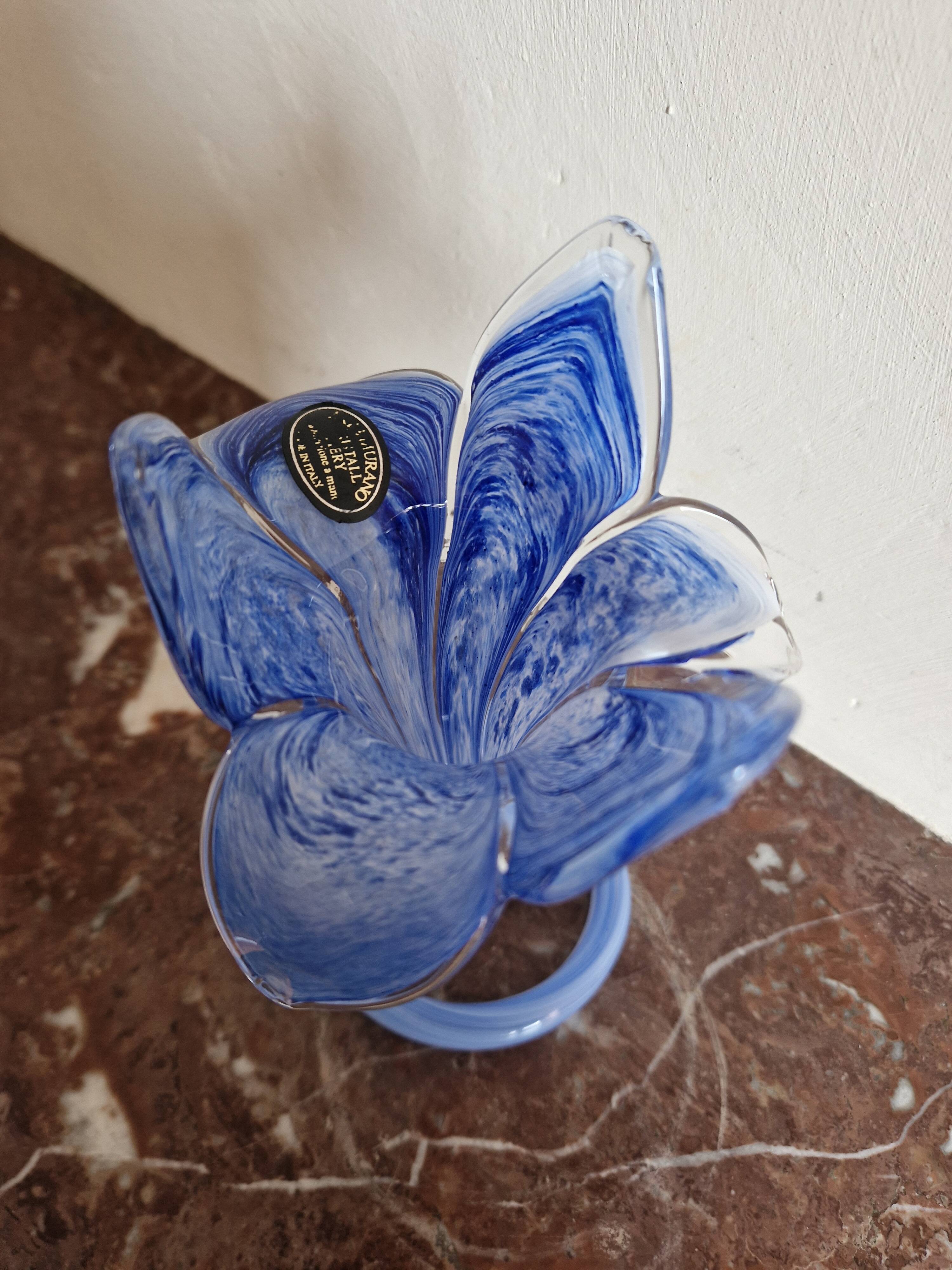 Vase en verre soufflé Murano - Arte Kristall Mery