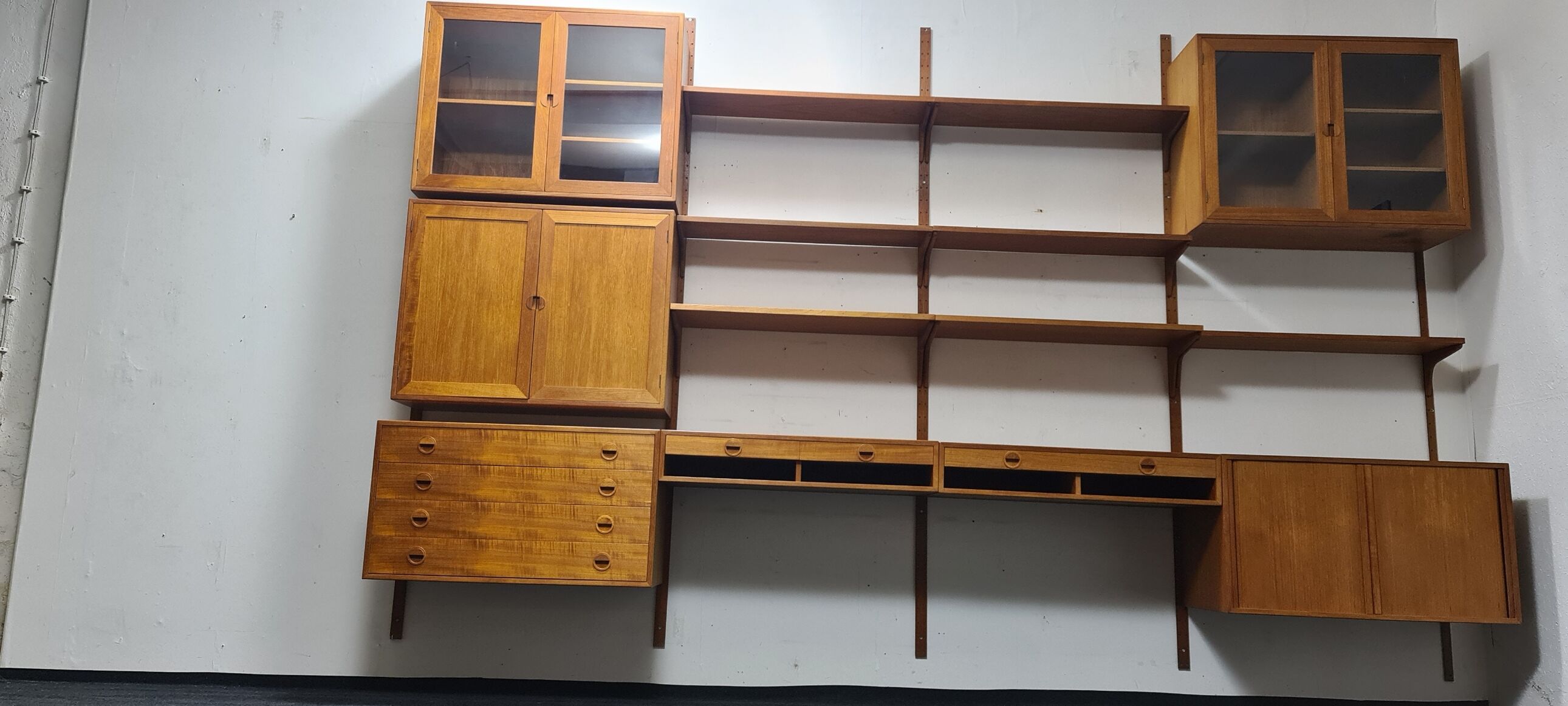 Vintage teak wall unit by HG mobel Denmark
