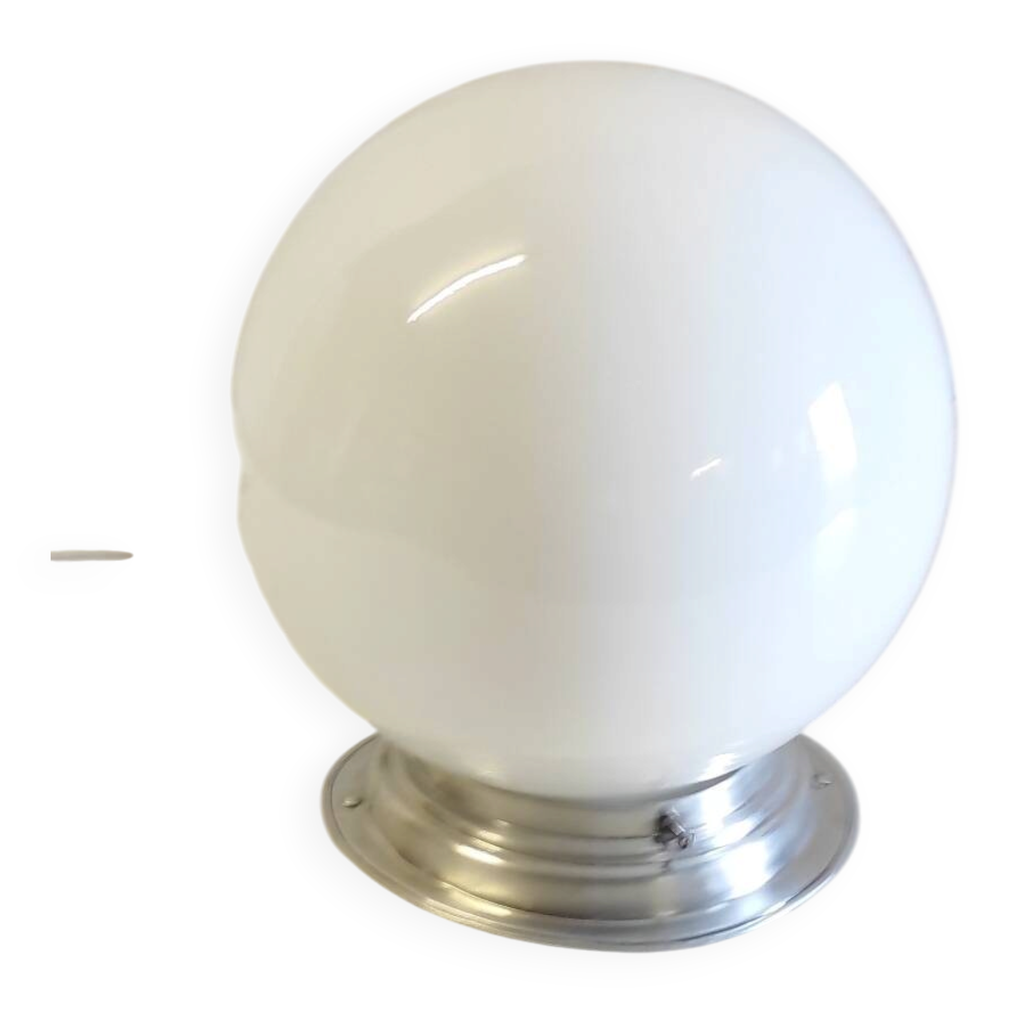 Art Deco ceiling light or wall light with opaline globe, diameter 20 cm.