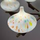Mid-century chandelier with teak and Murano glass by Stilnovo, Italy, 1950s.