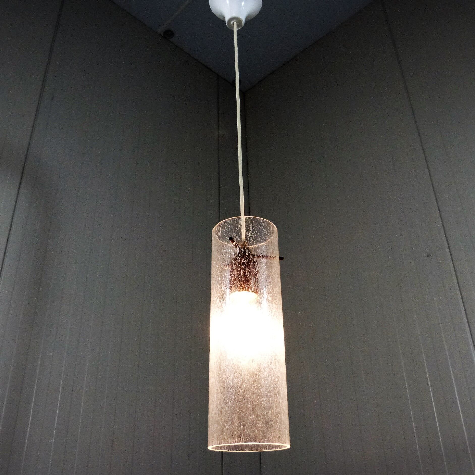 Glass hanging lamp Kaiser Leuchten, 1960’s