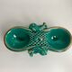 Green and gold ceramic salt shaker Art Deco 30s