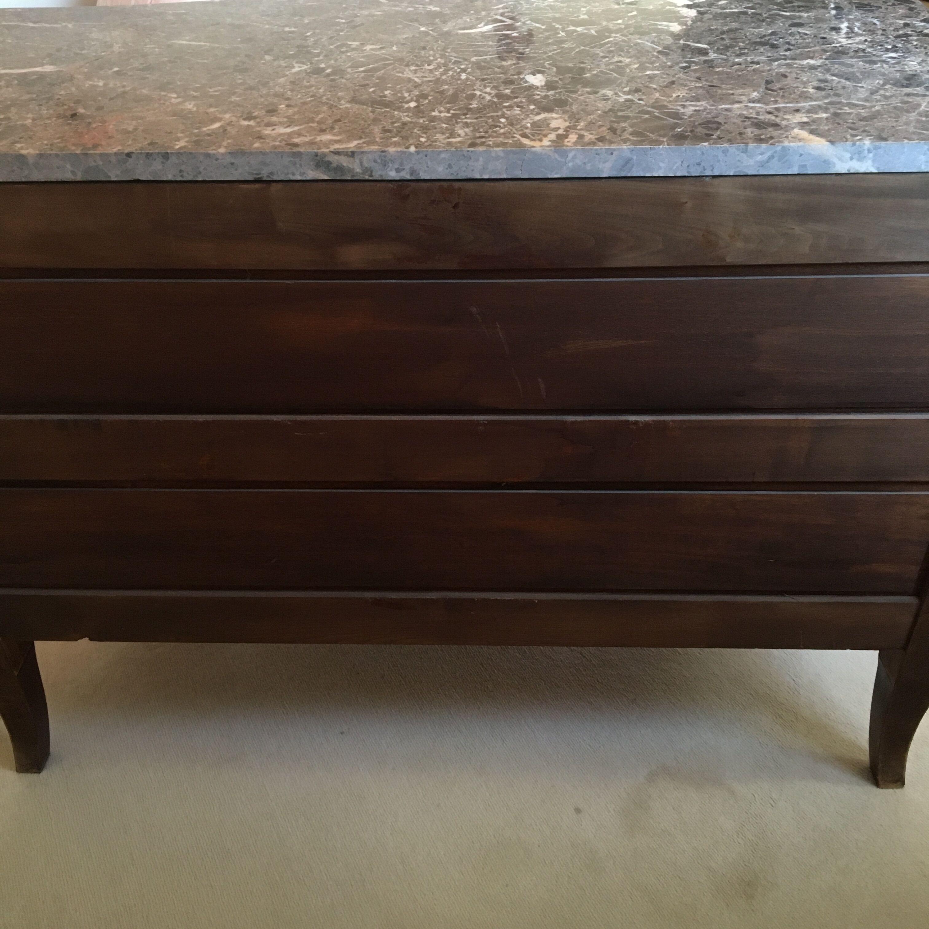 Commode tombeau marqueterie style louis xv