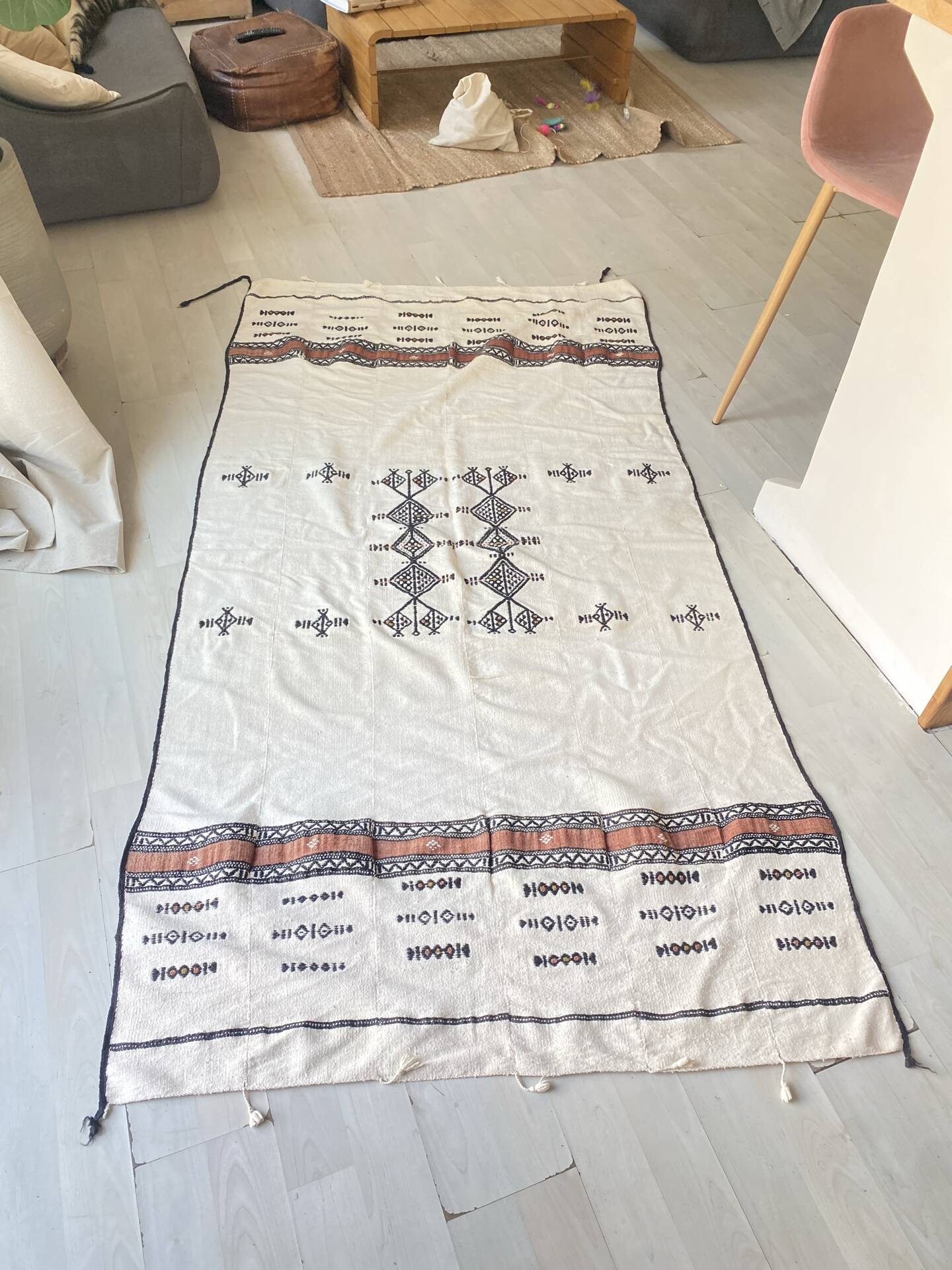 Cuverture plaid antique peul