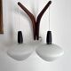 Scandinavian double wood opaline wall light Rispal