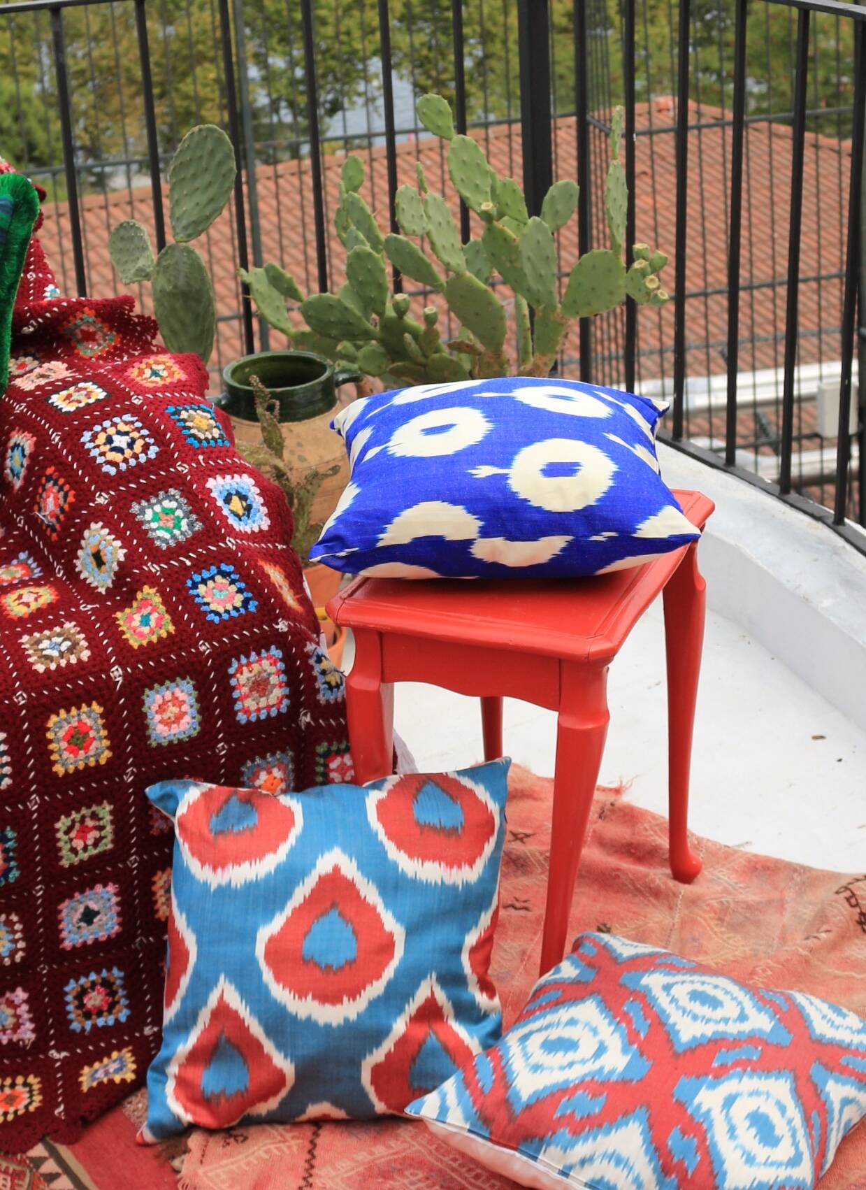 Housse de coussin ikat